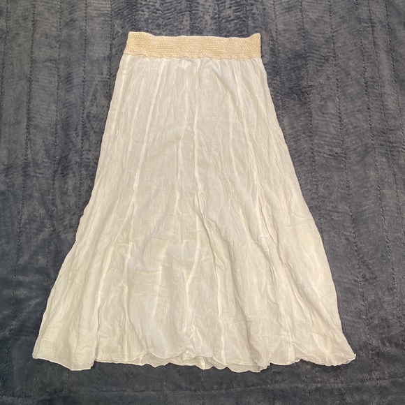 ๐ **NWOT** White long beach skirt size medium ๐ฎ๐ณ made in India ๐ฎ๐ณ - Picture 2 of 13